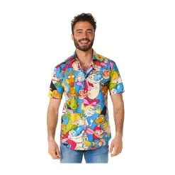 Chemise Imprimée De Dessin Animés Des Années 90 -Camouflage Soldes Boutique Chemise imprimee de dessin animes des annees 90 69013