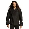 Chemise Noire De Pirate Pour Homme