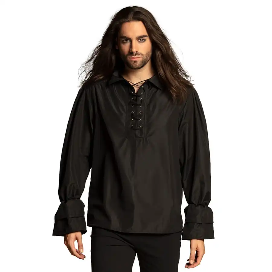 Chemise Noire De Pirate Pour Homme 1 Chemise Noire De Pirate Pour Homme