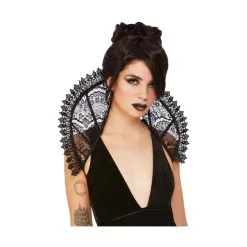 Col Montant Noir En Dentelle