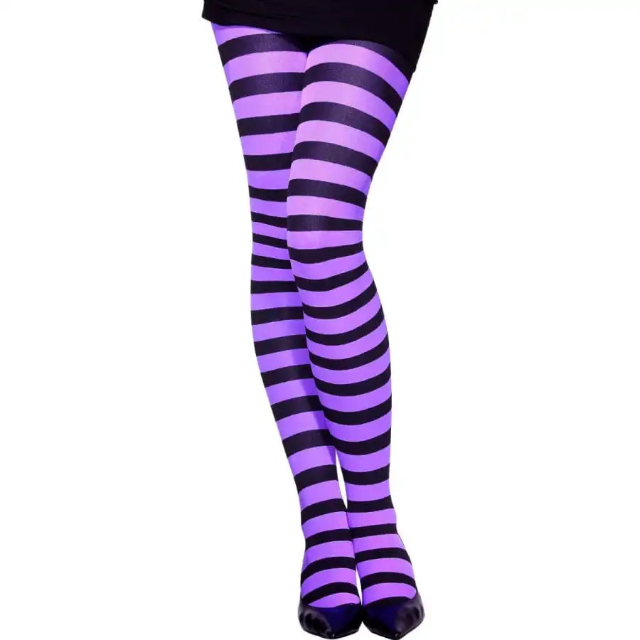 Collants De Sorcière Violet Pour Enfant 2 Collants De Sorcière Violet Pour Enfant – Image 2