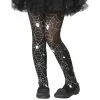 Collants Noirs Avec Toile D'araignée Blanche Fille