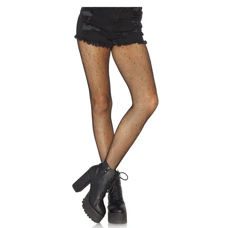 Collants Résilles Noirs Cloutés 1 Collants Résilles Noirs Cloutés