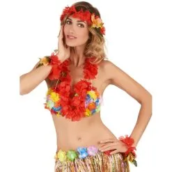 Collier, Bracelets Et Tour De Tête Hawaï -Camouflage Soldes Boutique Collier bracelets et tour de tete hawai 46109