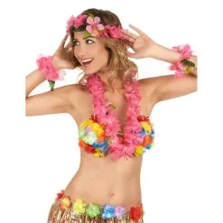 Collier, Bracelets Et Tour De Tête Hawaï -Camouflage Soldes Boutique Collier bracelets et tour de tete hawai 46110