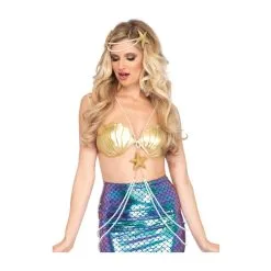 Collier Buste De Sirène Avec Fausses Perles, Femme