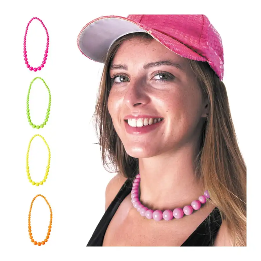 Collier De Perles Grossissantes Fluo 1 Collier De Perles Grossissantes Fluo