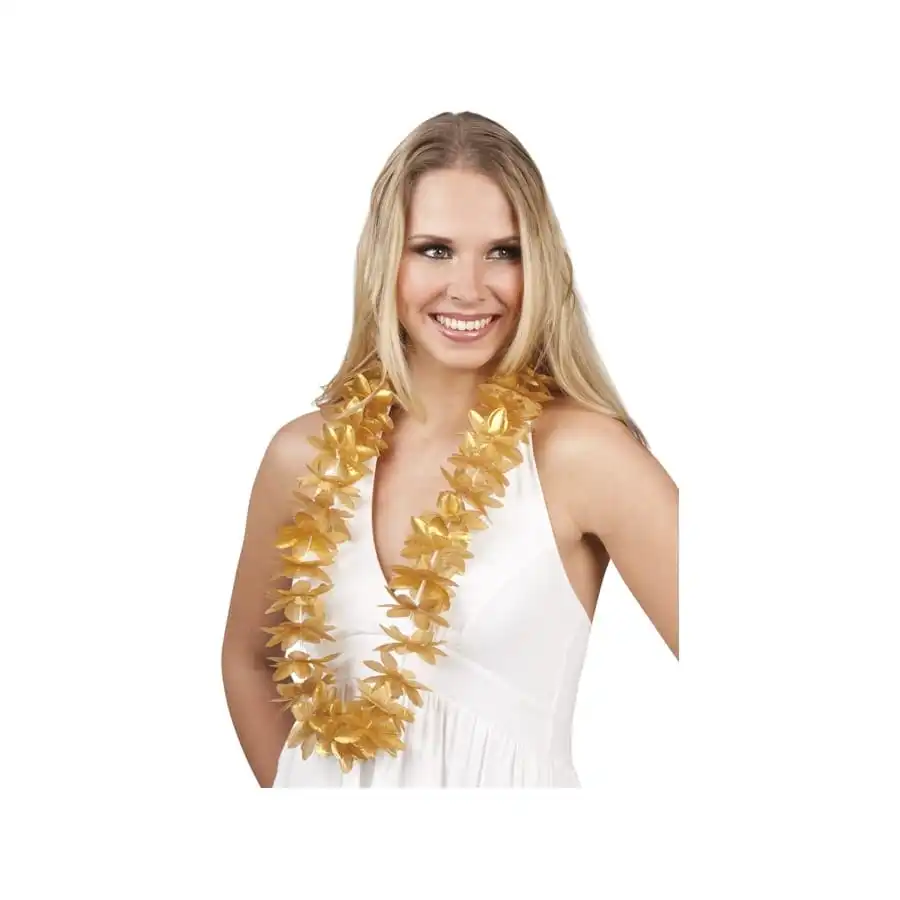 Collier Hawaïen Doré Uni 1 Collier Hawaïen Doré Uni