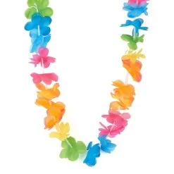 Collier Hawaïen Multicolore En Tissu