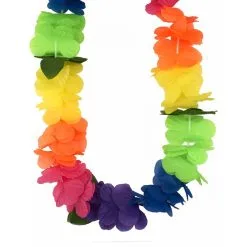 Collier Multicolore Hawaïen En Tissu