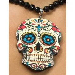 Collier Pendentif Crâne Dia De Los Muertos