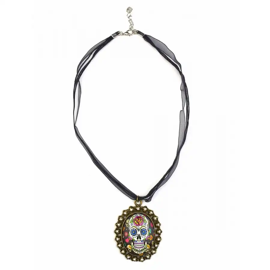 Collier Pendentif Dia De Los Muertos 1 Collier Pendentif Dia De Los Muertos