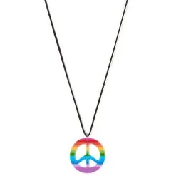 Ensemble Multicolore De Hippie Psychédélique 5 Ensemble Multicolore De Hippie Psychédélique -Camouflage Soldes Boutique Collier pendentif peace and love multicolore 2