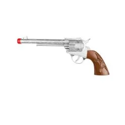 Colt Far West Sonore Argenté Et Marron 30cm