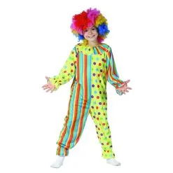Combinaison De Clown Colorée à Pois Et Rayures