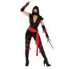 Combinaison De Ninja Pour Femme, Noir Et Rouge