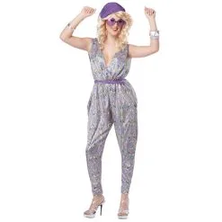 Combinaison Disco Bouffante Effet Brillant