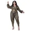 Combinaison Disco Dorée Grand Taille Pour Femme