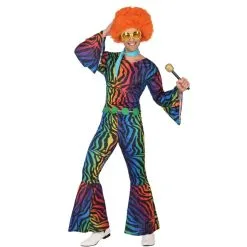 Combinaison Disco Léopard Multicolore Pour Homme