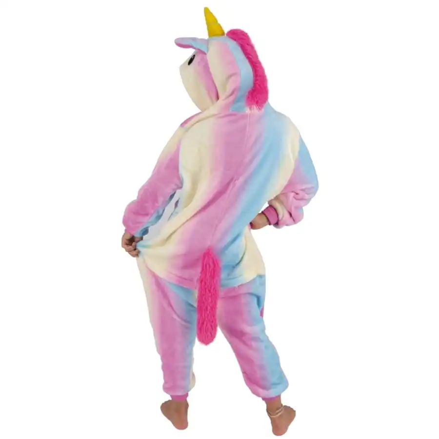 Combinaison Licorne Blanche Arc-en-ciel, Enfant 2 Combinaison Licorne Blanche Arc-en-ciel, Enfant – Image 2