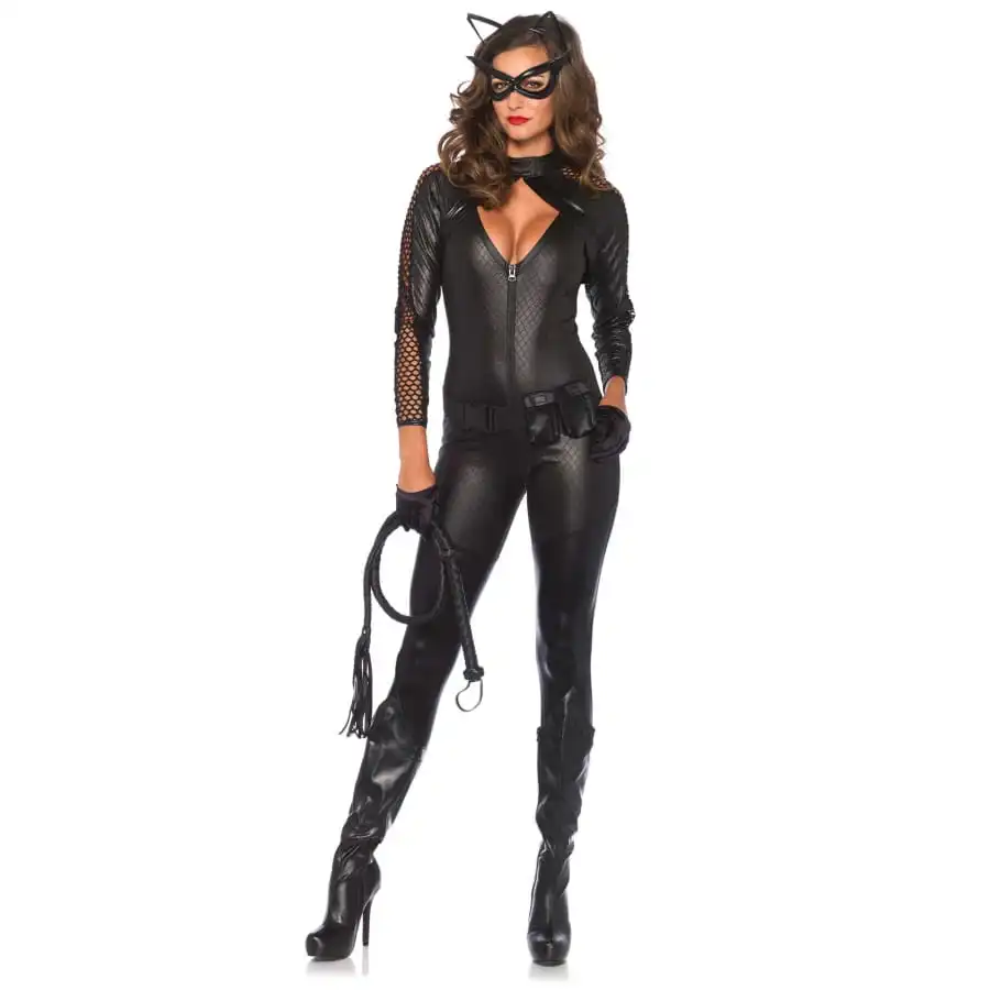 Combinaison Moulante Noire De Catwoman 1 Combinaison Moulante Noire De Catwoman