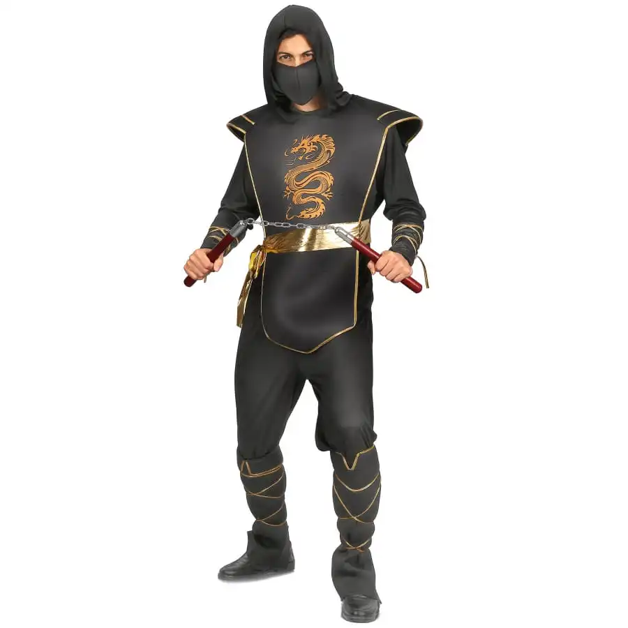 Combinaison Noir Or D'homme Ninja 1 Combinaison Noir Or D'homme Ninja