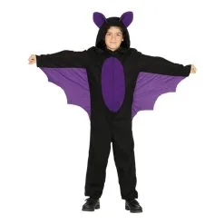 Combinaison Noire Violette D'enfant Chauve Souris