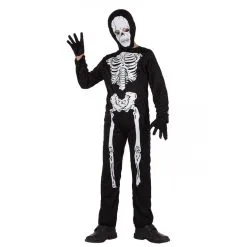 Combinaison Squelette Pour Enfant, Avec Cagoule