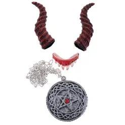 Corne, Dents Et Collier De Démon Pour Adulte
