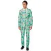 Costume 3 Pièces à Motif Flamant Rose Pour Homme