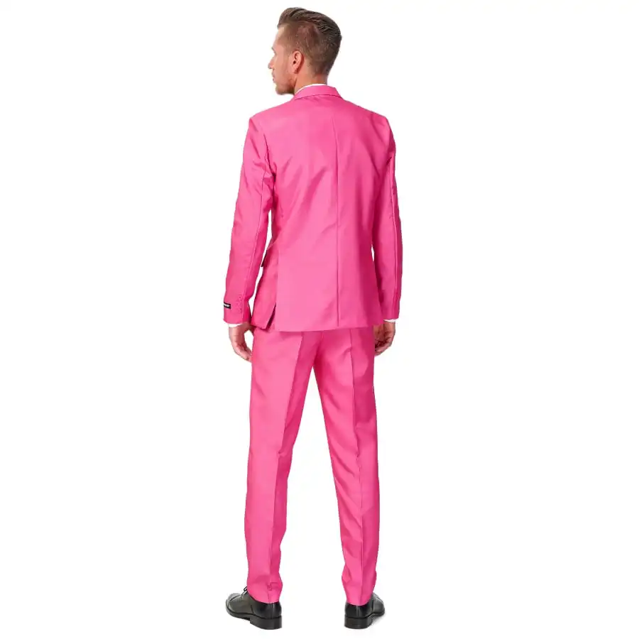 Costume 3 Pièces Rose Uni Pour Homme 2 Costume 3 Pièces Rose Uni Pour Homme – Image 2