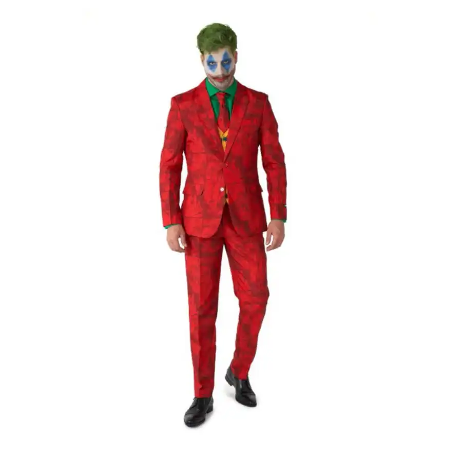 Costume 4 Pièces Du Joker Pour Adulte 1 Costume 4 Pièces Du Joker Pour Adulte