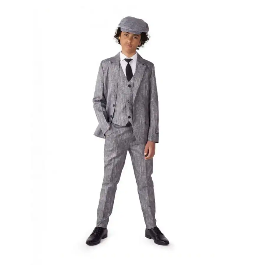Costume 4 Pièces Gris Années 20 Pour Enfant 1 Costume 4 Pièces Gris Années 20 Pour Enfant