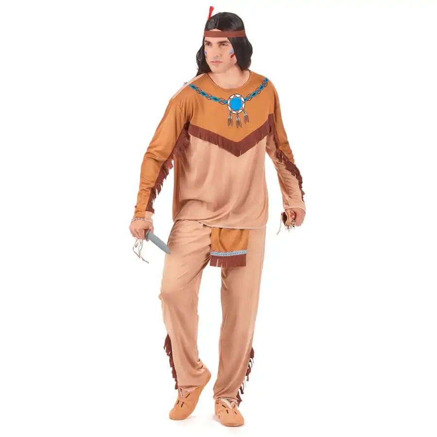 Costume Adulte D'indien Marron 2 Costume Adulte D'indien Marron – Image 2