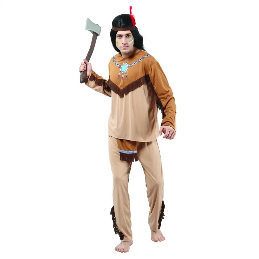 Costume Adulte D'indien Marron 1 Costume Adulte D'indien Marron