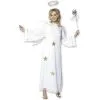 Costume Ange Blanc Avec étoile Dorée Pour Femme