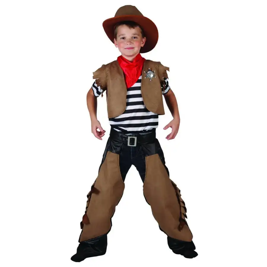 Costume Classique De Petit Cow-boy Marron 2 Costume Classique De Petit Cow-boy Marron – Image 2