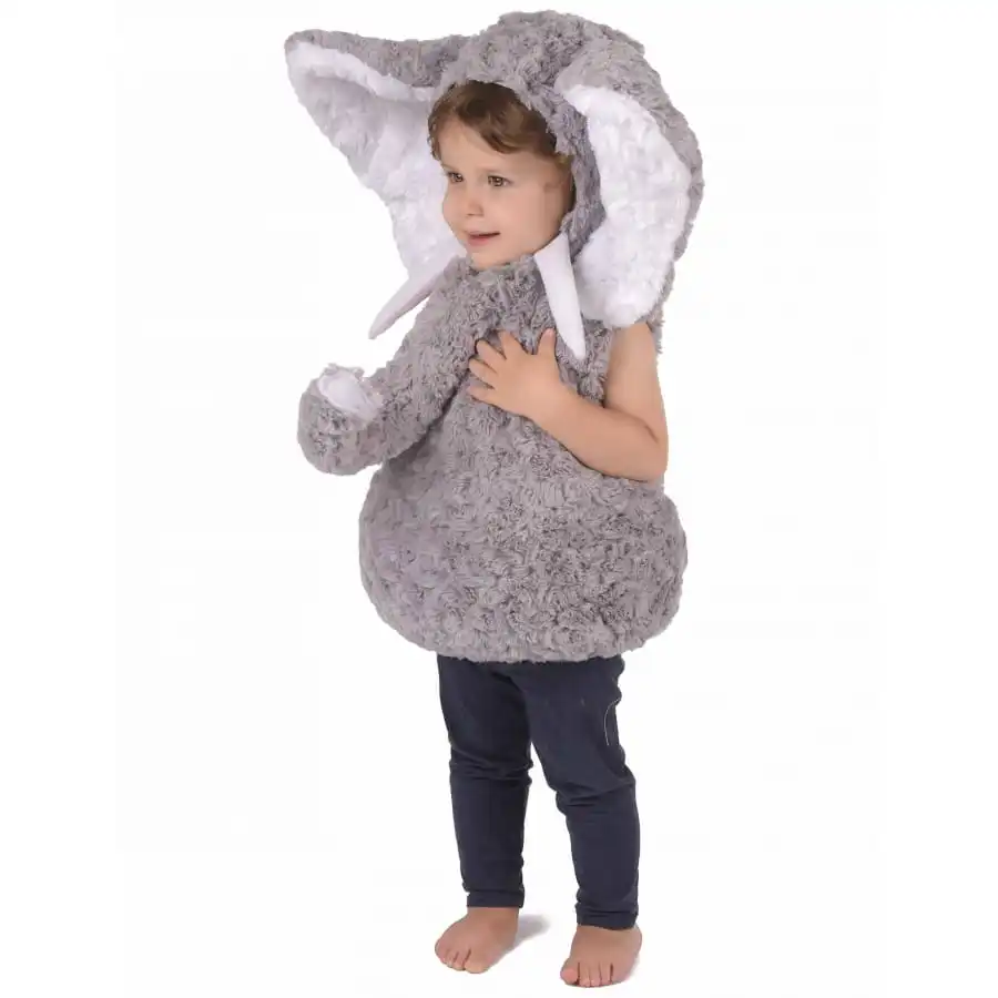 Costume D'éléphant Gris En Peluche Pour Enfant 2 Costume D'éléphant Gris En Peluche Pour Enfant – Image 2