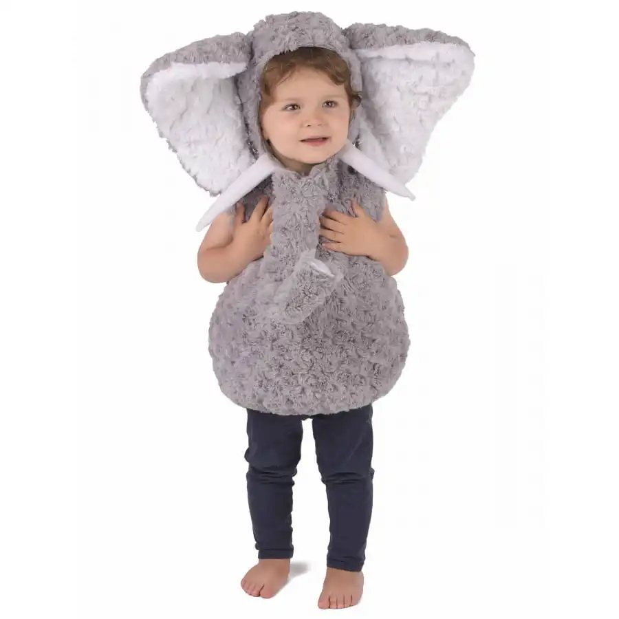 Costume D'éléphant Gris En Peluche Pour Enfant 1 Costume D'éléphant Gris En Peluche Pour Enfant