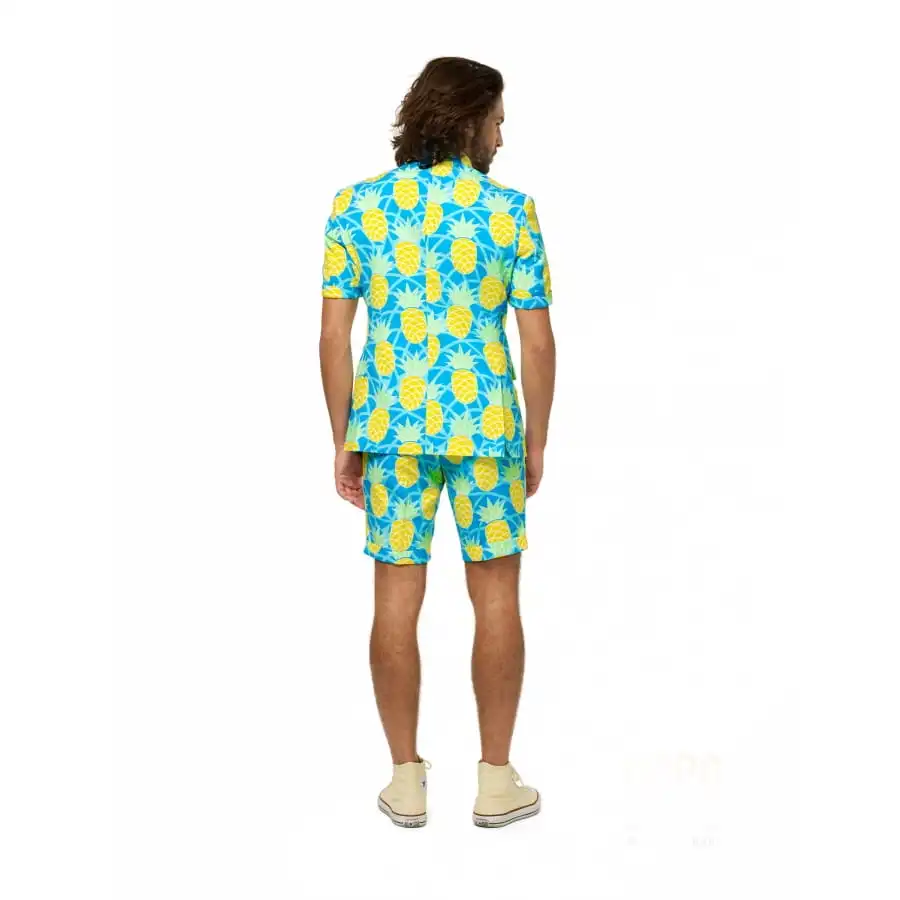 Costume D'été 3 Pièces Motif Ananas Pour Homme 3 Costume D'été 3 Pièces Motif Ananas Pour Homme – Image 3