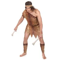 Costume D'homme Des Cavernes Motifs Léopard