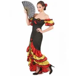Costume Danseuse De Flamenco Rouge Noir Or 7 Costume Danseuse De Flamenco Rouge Noir Or -Camouflage Soldes Boutique Costume danseuse de flamenco rouge noir or 13697