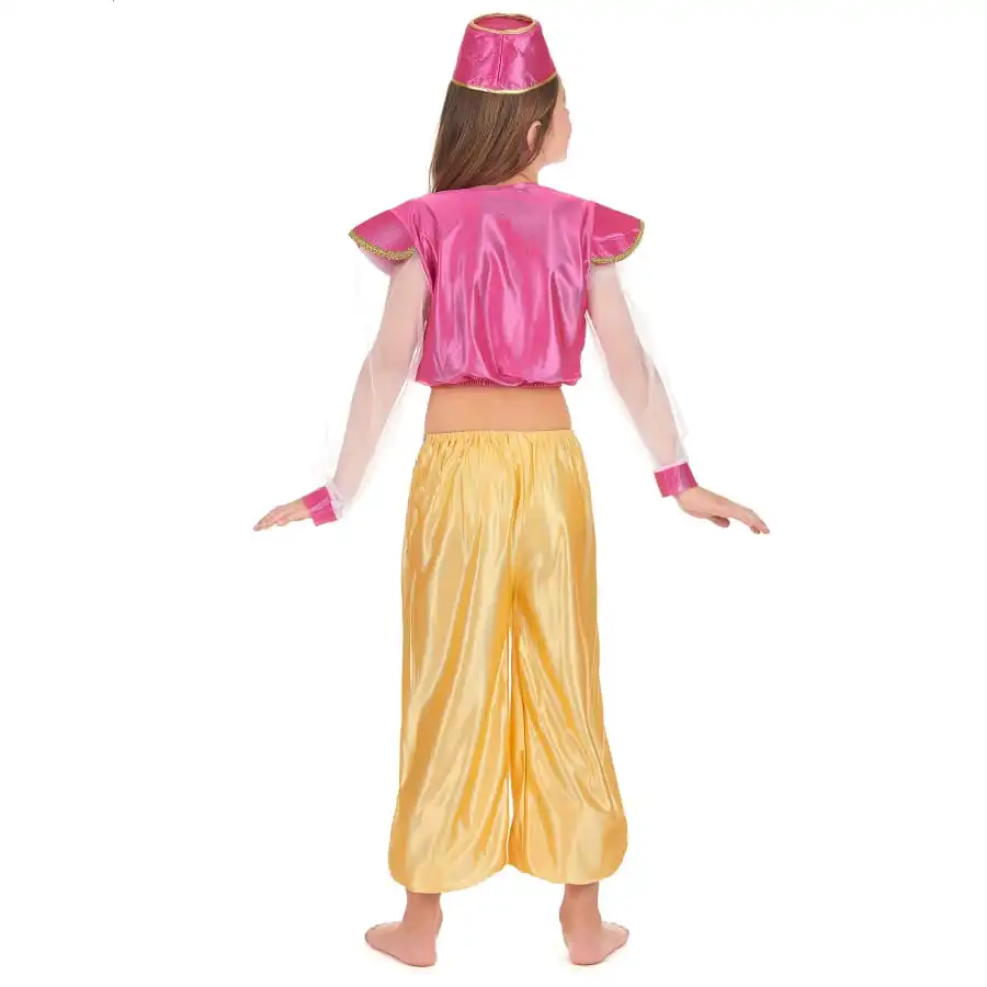 Costume Danseuse Orientale Rose Et Or Pour Fille 4 Costume Danseuse Orientale Rose Et Or Pour Fille â Image 4