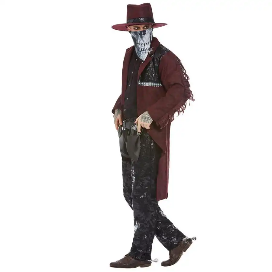 Costume De Bandit Western Pour Homme Avec Masque 3 Costume De Bandit Western Pour Homme Avec Masque – Image 3