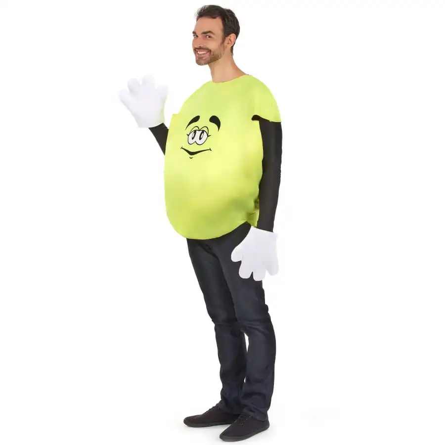 Costume De Bonbon Jaune Avec Gants 2 Costume De Bonbon Jaune Avec Gants – Image 2