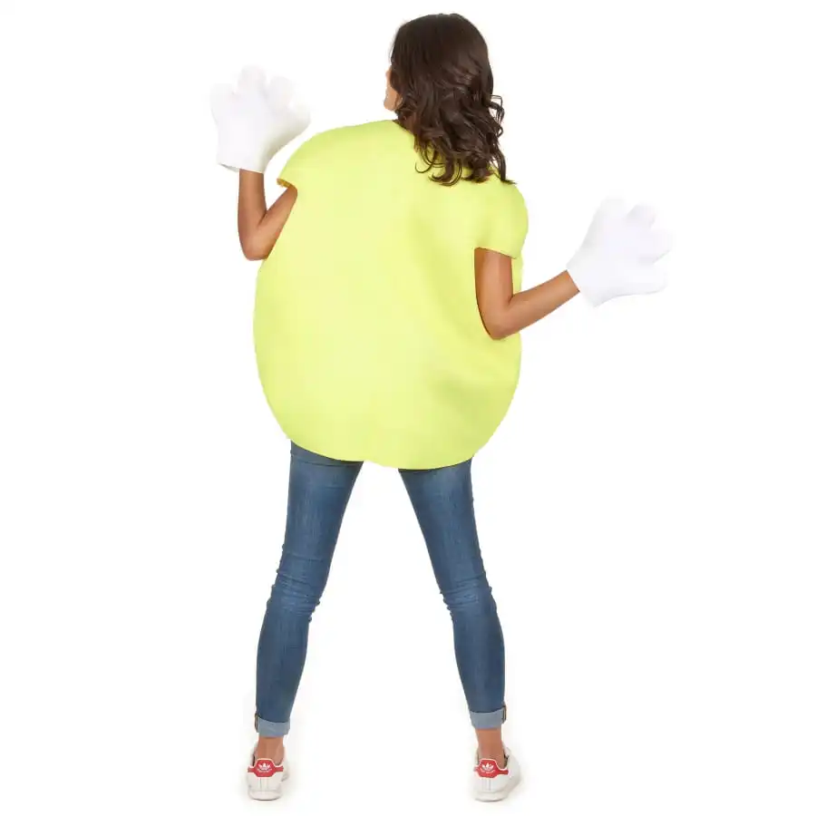 Costume De Bonbon Jaune Avec Gants 6 Costume De Bonbon Jaune Avec Gants – Image 6