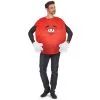 Costume De Bonbon Rouge Pour Adulte Avec Gants