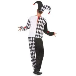 Costume De Bouffon Blanc Et Noir Pour Adulte -Camouflage Soldes Boutique Costume de bouffon blanc et noir pour adulte 17355