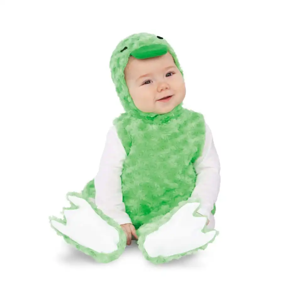 Costume De Canard Vert Pour Bébé, Effet Peluche 1 Costume De Canard Vert Pour Bébé, Effet Peluche