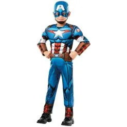 Costume De Captain America Musclé Pour Enfant